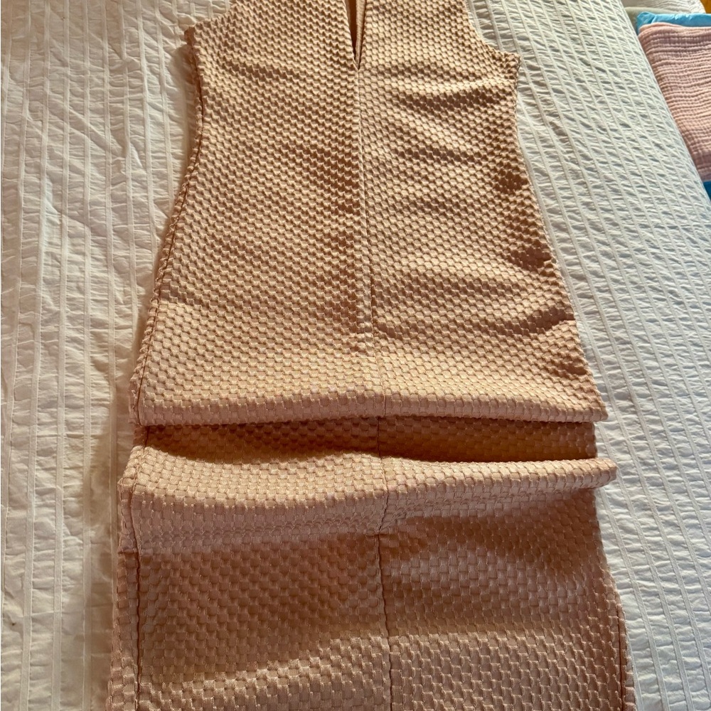Elegant Tan Textured Skirt